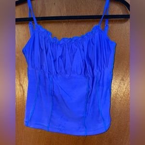 Bright blue revolve superdown crop top size small